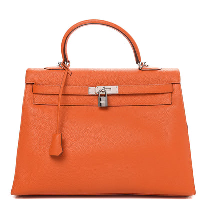 Hermes Togo Kelly Sellier 35 Orange 1 of 15