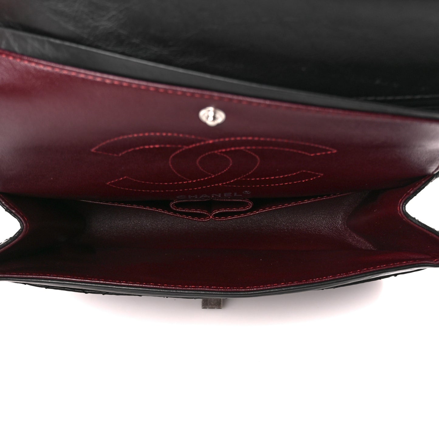 Aged Calfskin Quilted 2.55 Reissue 225 Flap Black