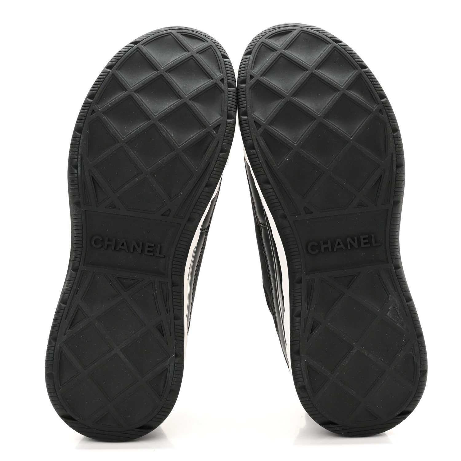Chanel Velvet Calfskin Mixed Fibers CC Sneakers 35.5 Black 5 of 9