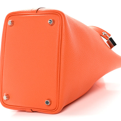 Hermes Taurillon Clemence Picotin Lock 18 PM Orange 10 of 10