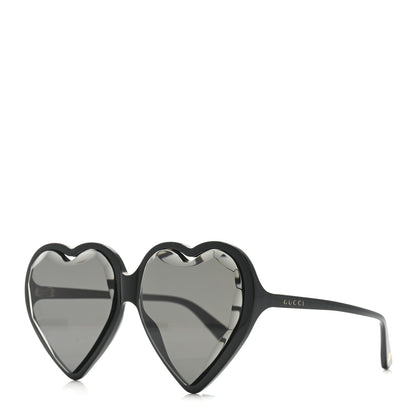 Gucci Acetate Hollywood Forever Heart Sunglasses GG0360S Black 1 of 7