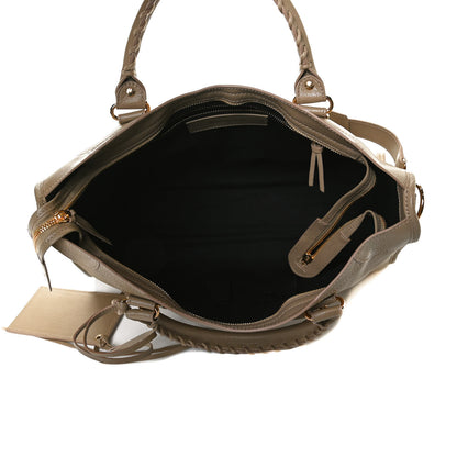 Balenciaga Chevre Gold Metallic Edge Hardware City Beige Latte 5 of 13