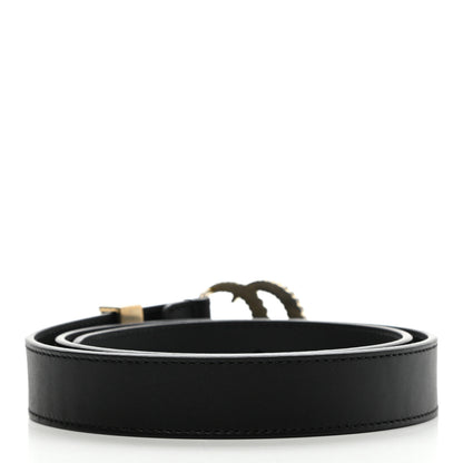 Gucci Moon Calfskin Torchon Double G 25mm Belt 75 30 Black 2 of 6