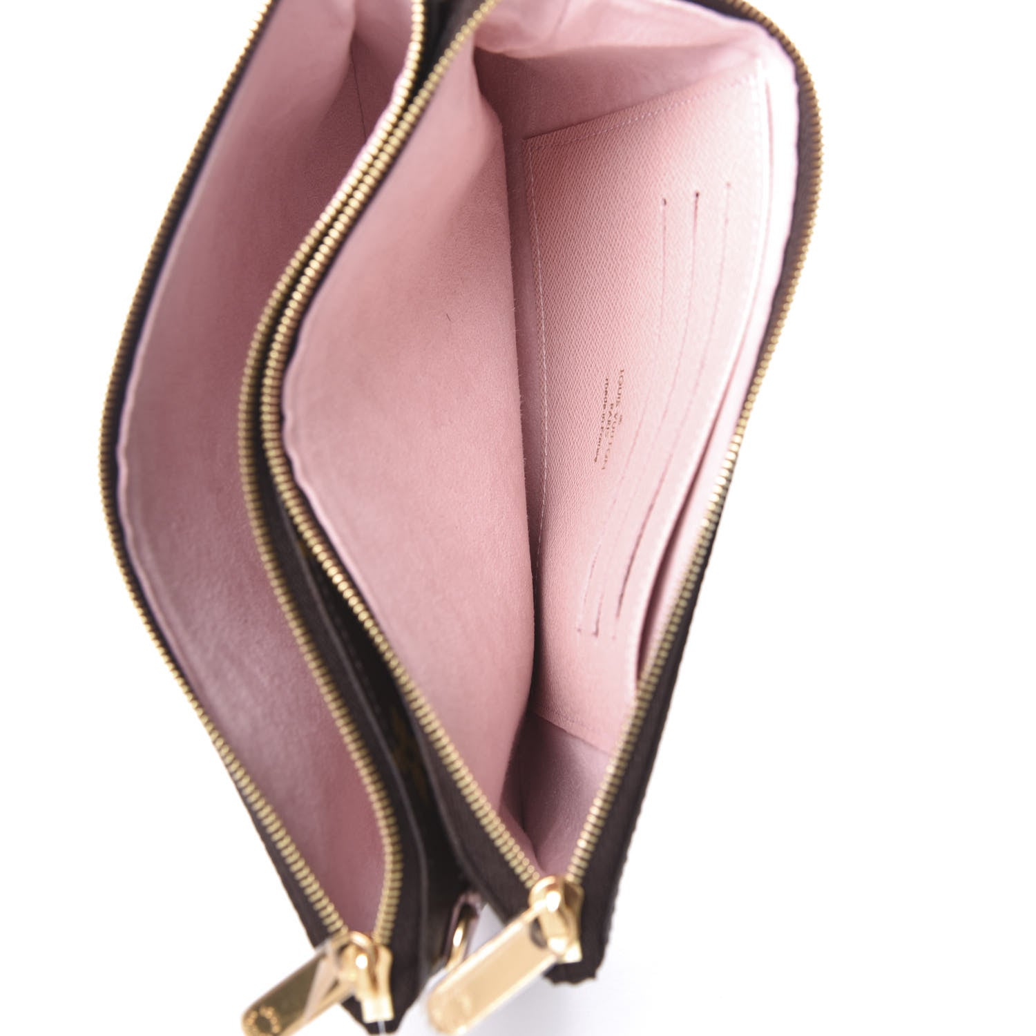 Louis Vuitton Monogram 2020 Christmas Animation Big Wheel Double Zip Pochette Rose Ballerine 5 of 9