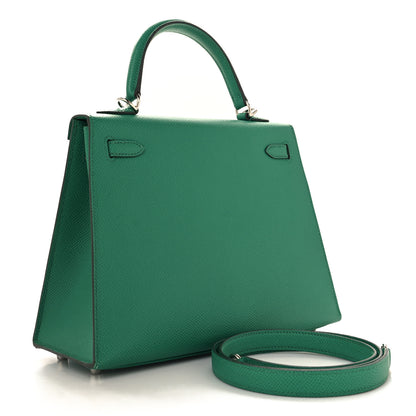 Hermes Epsom Kelly Sellier 25 Vert Jade 3 of 11