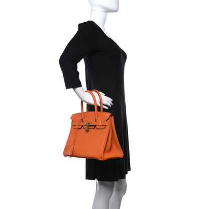 Hermes Togo Birkin 30 Orange 2 of 10