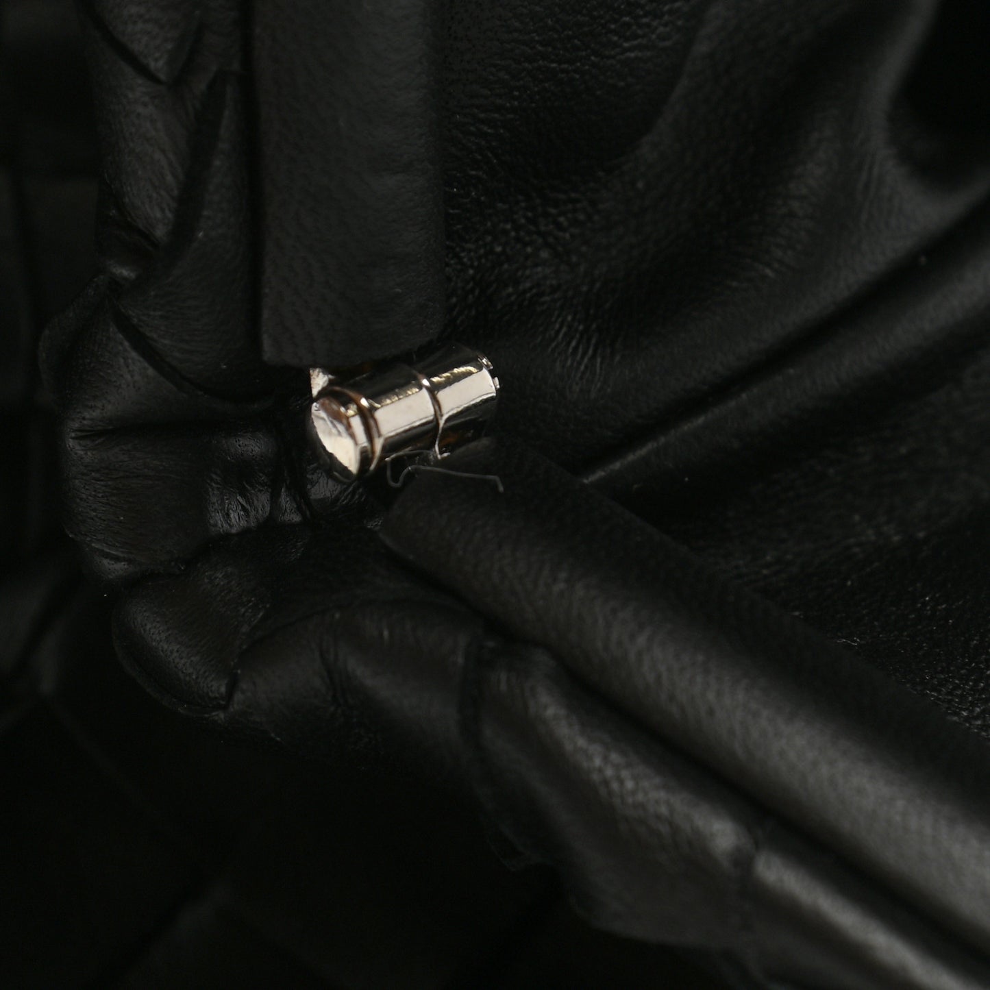 Nappa Maxi Intrecciato The Pouch Oversized Clutch Black