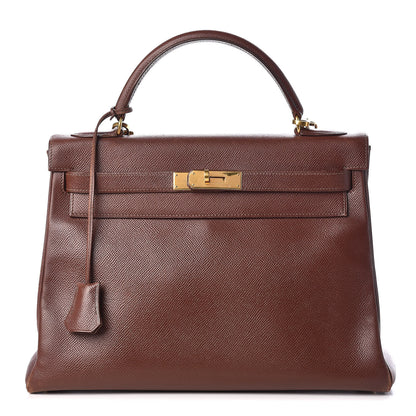 Hermes Courchevel Kelly Retourne 32 Chocolate 1 of 44