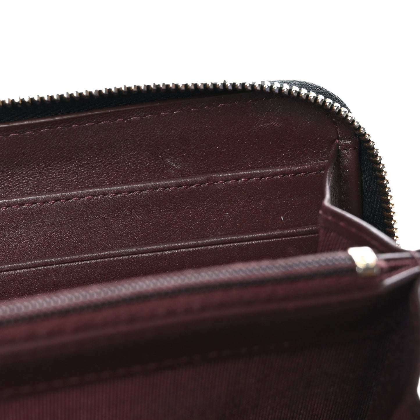 Caviar Quilted Large Gusset Zip Around Wallet Black