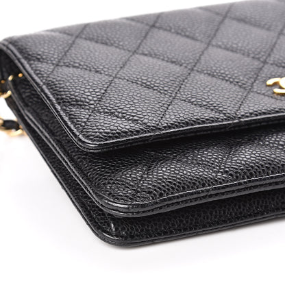 Chanel Caviar Quilted Wallet On Chain WOC Black 9 of 12