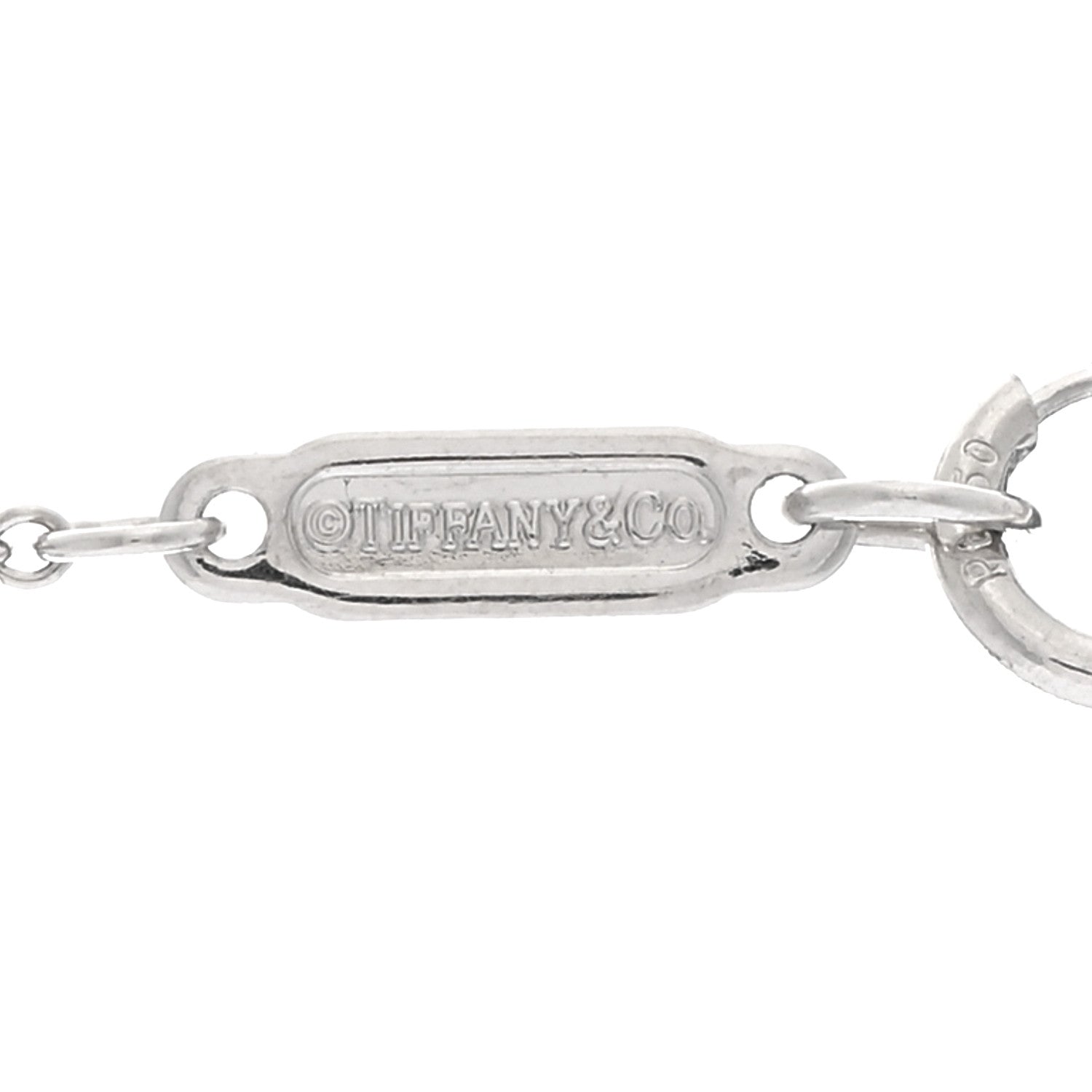 Tiffany Platinum Diamond .30ct Solitaire Pendant Necklace 4 of 5