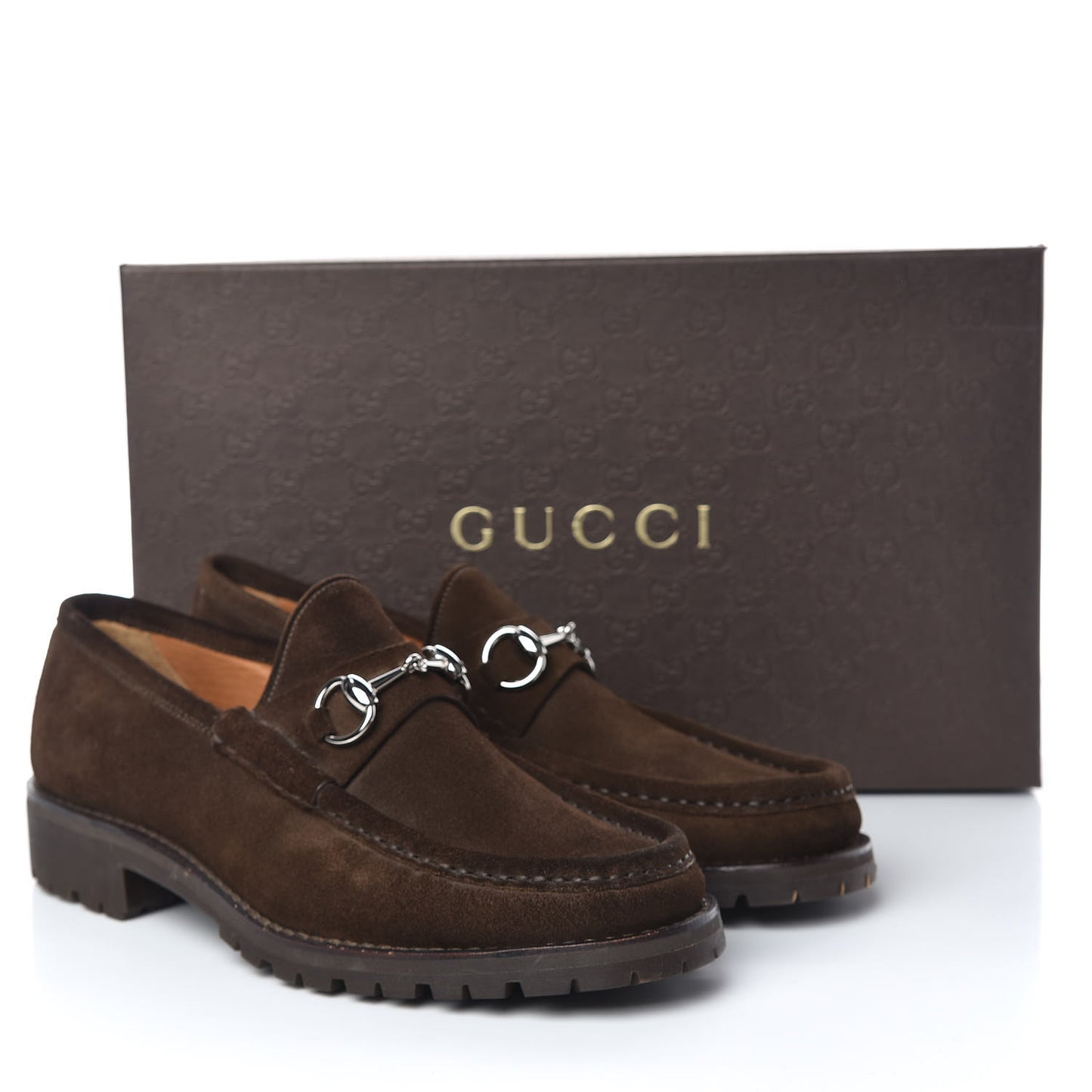 Suede Mens Horsebit Lug Sole Loafers 7.5 Jasper