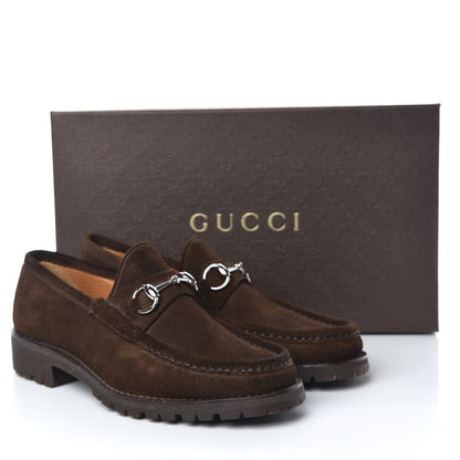 Gucci Suede Mens Horsebit Lug Sole Loafers 7.5 Jasper 11 of 11