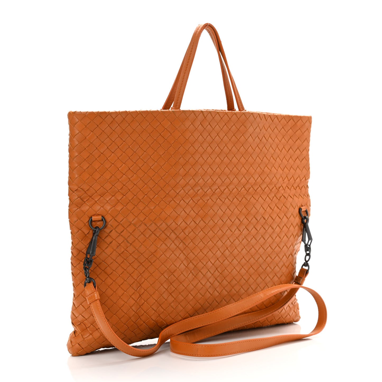 Nappa Intrecciato Fold Over Tote Topaz