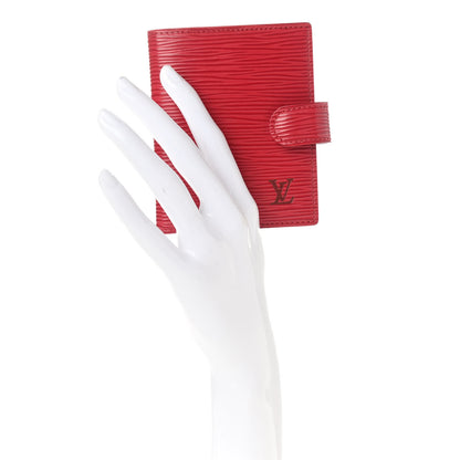 Louis Vuitton Epi Mini Agenda Cover Castillan Red 2 of 7