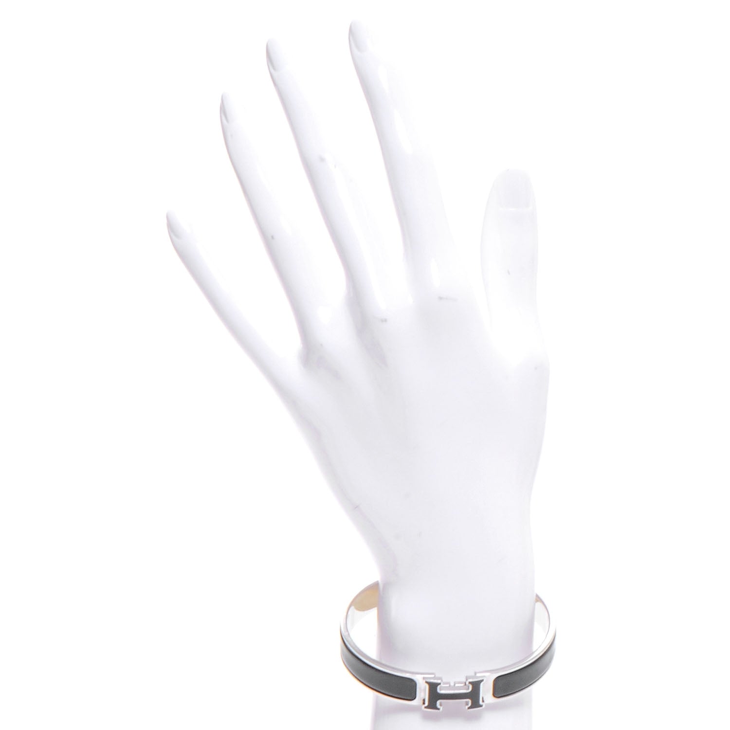 Hermes Enamel Narrow Clic Clac H Bracelet PM Black 2 of 5