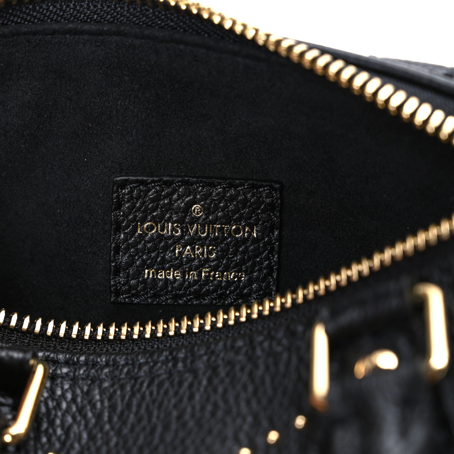 Louis Vuitton Grained Calfskin Studded Monogram Giant Nano Speedy Black 6 of 9