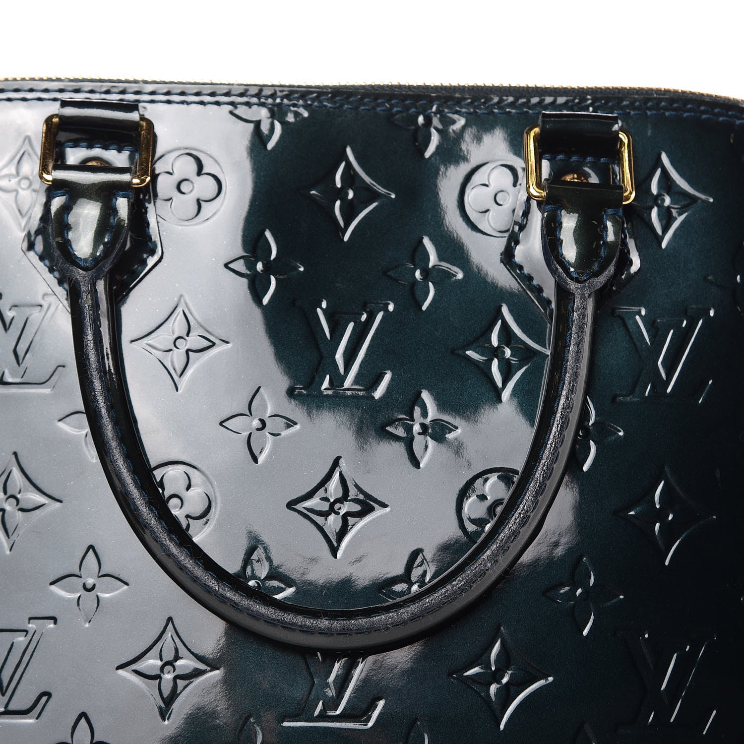 Louis Vuitton Vernis Alma GM Blue Nuit 11 of 14