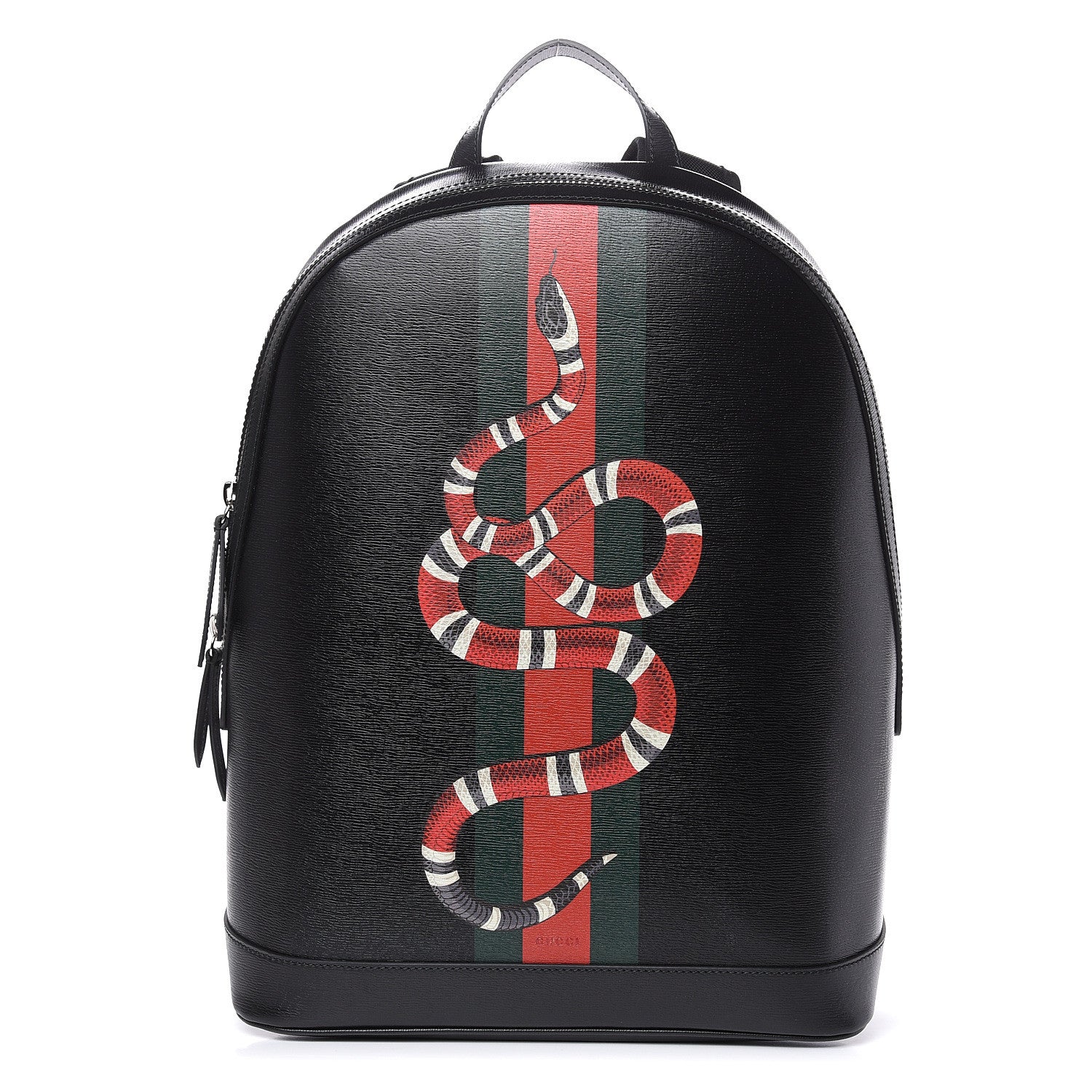 Gucci Calfskin Kingsnake Dome Backpack Black 1 of 11