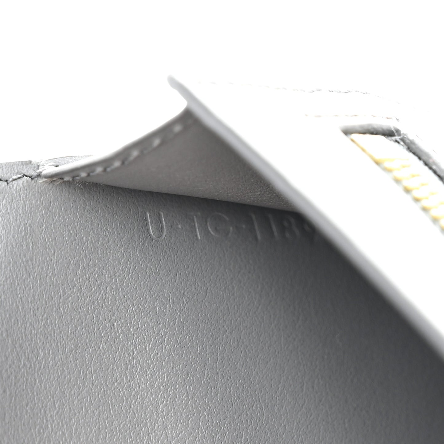 Grained Calfskin Medium Multifunction Strap Wallet Black Chalk