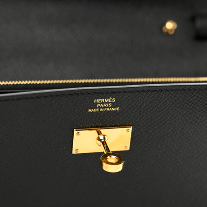 Hermes Epsom Kelly Wallet To Go Black 6 of 8