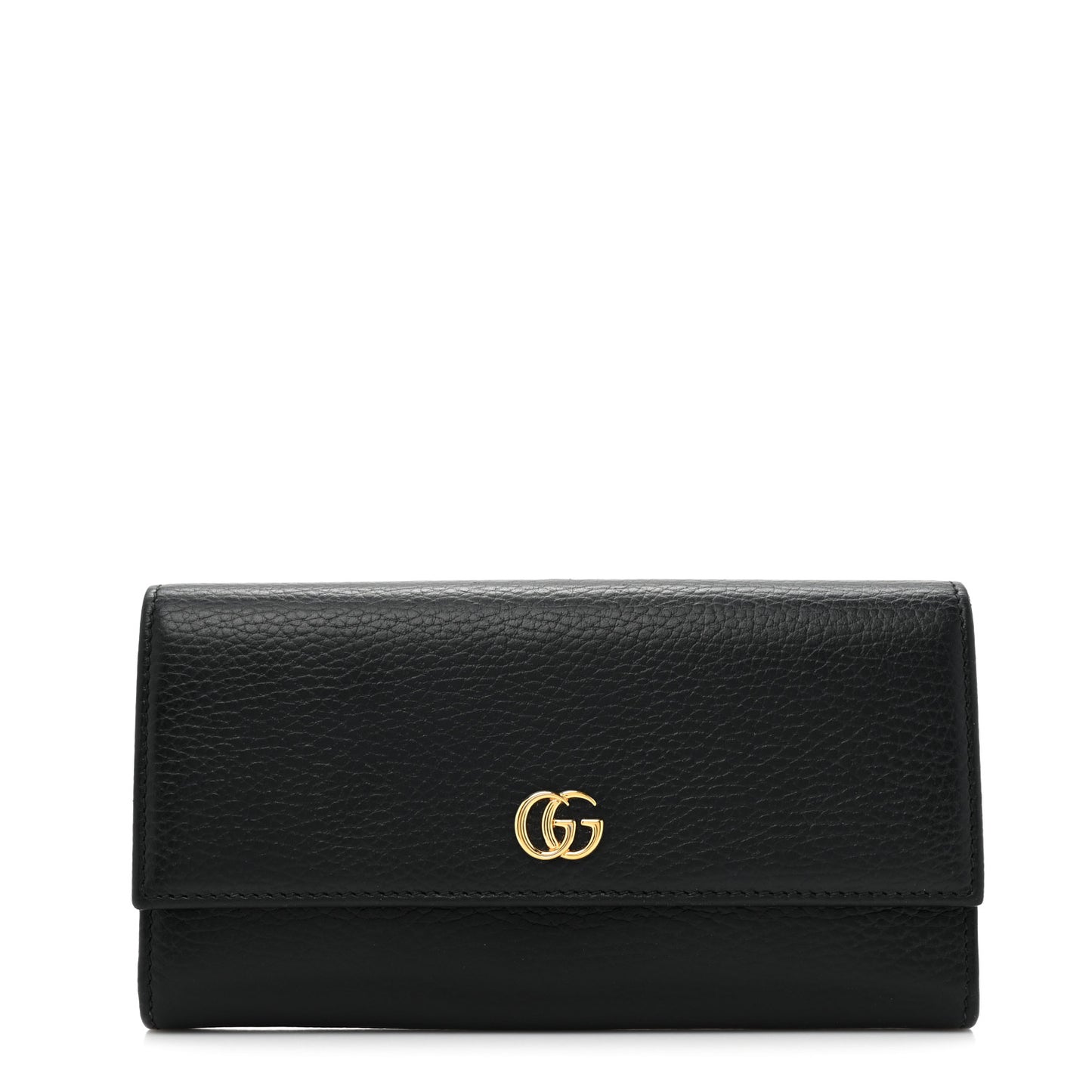 Dollar Calfskin GG Marmont Continental Wallet Black