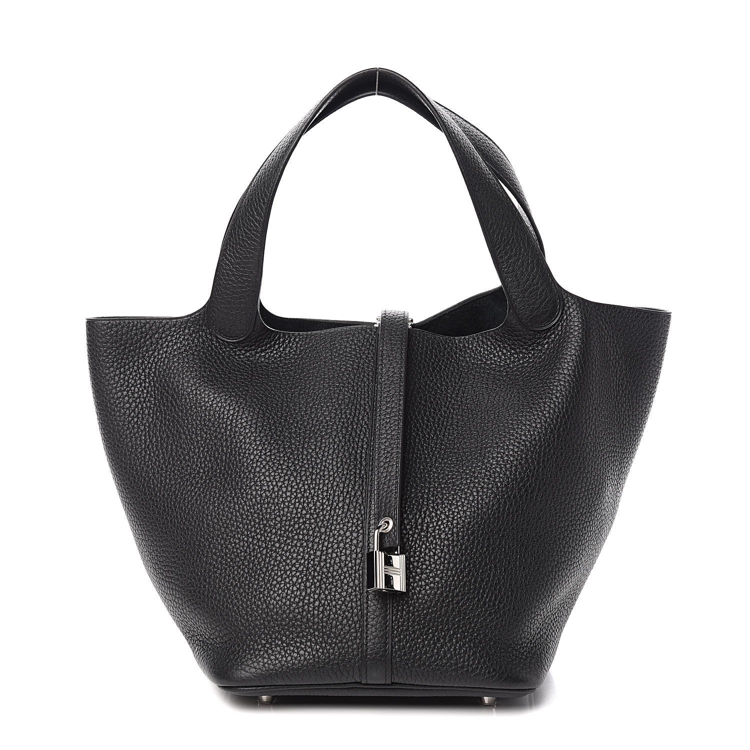 Hermes Taurillon Clemence Picotin Lock 22 MM Black 1 of 11