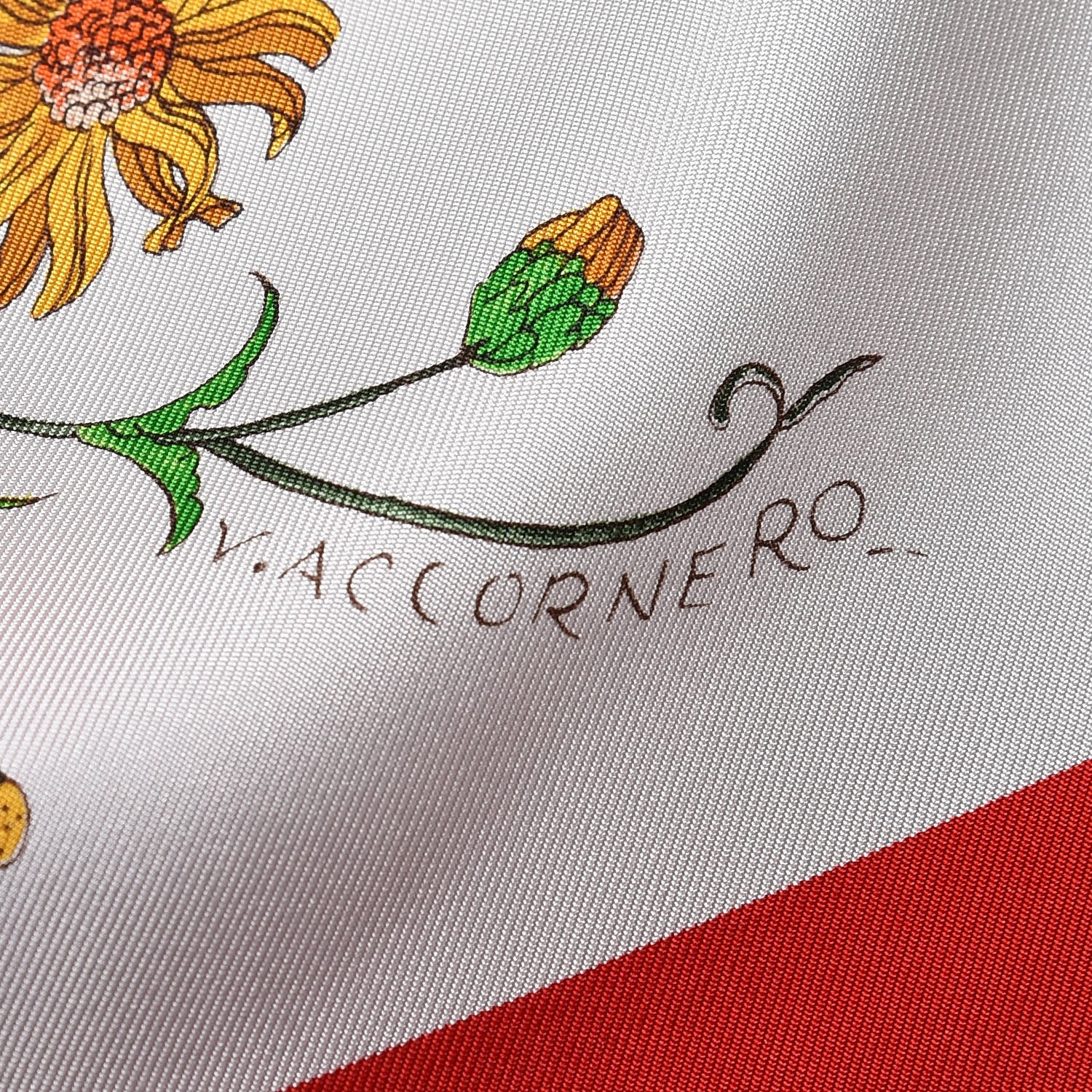 Gucci Silk Monogram Flora Fluo Square Scarf Red 5 of 9