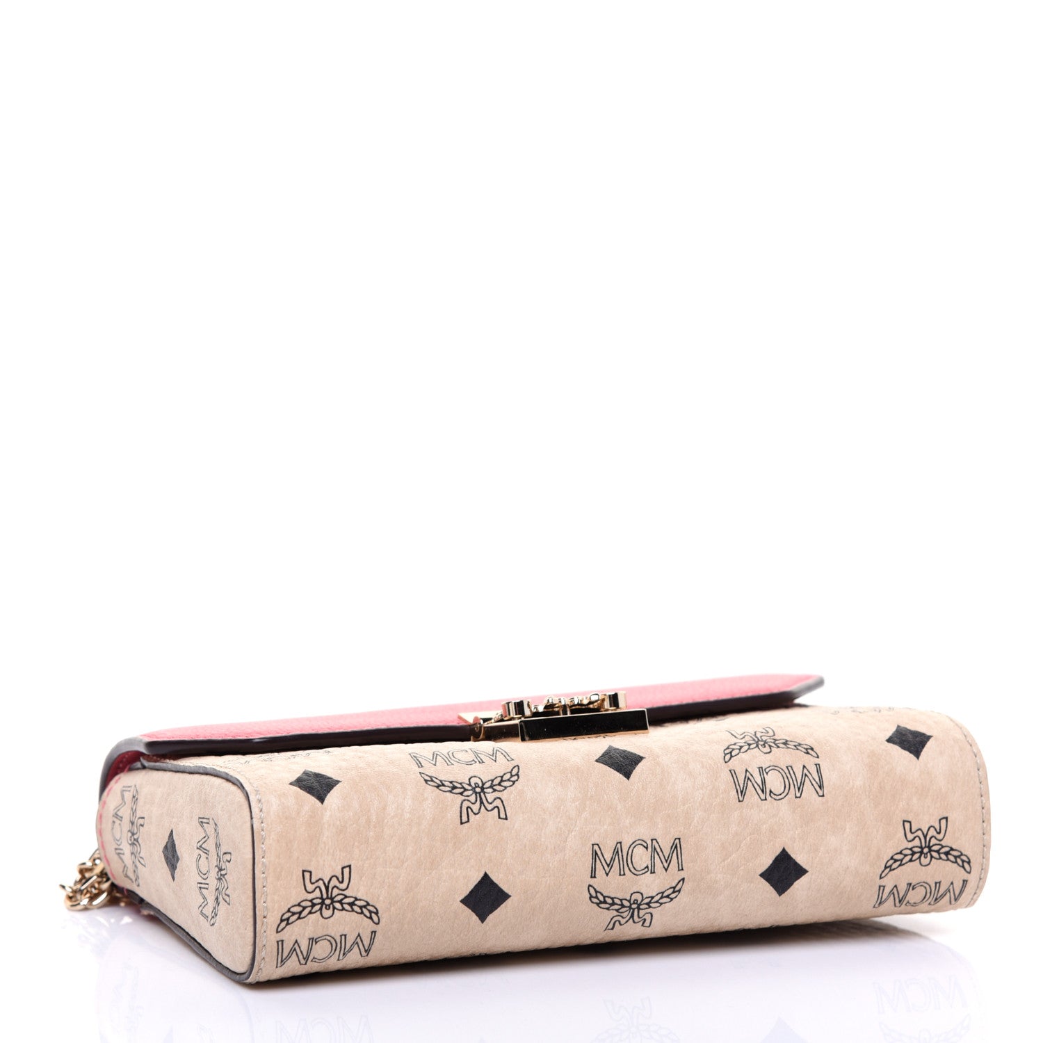 MCM Visetos Millie Crossbody Beige Pink 4 of 10
