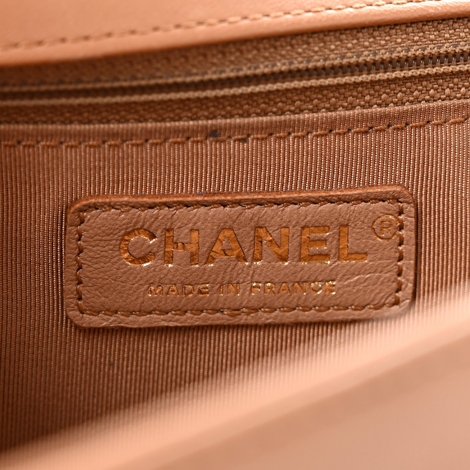 Chanel Lambskin Quilted New Medium Boy Flap Dark Beige 6 of 16