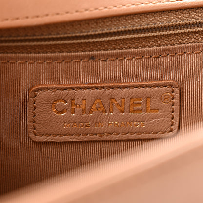 Chanel Lambskin Quilted New Medium Boy Flap Dark Beige 6 of 16