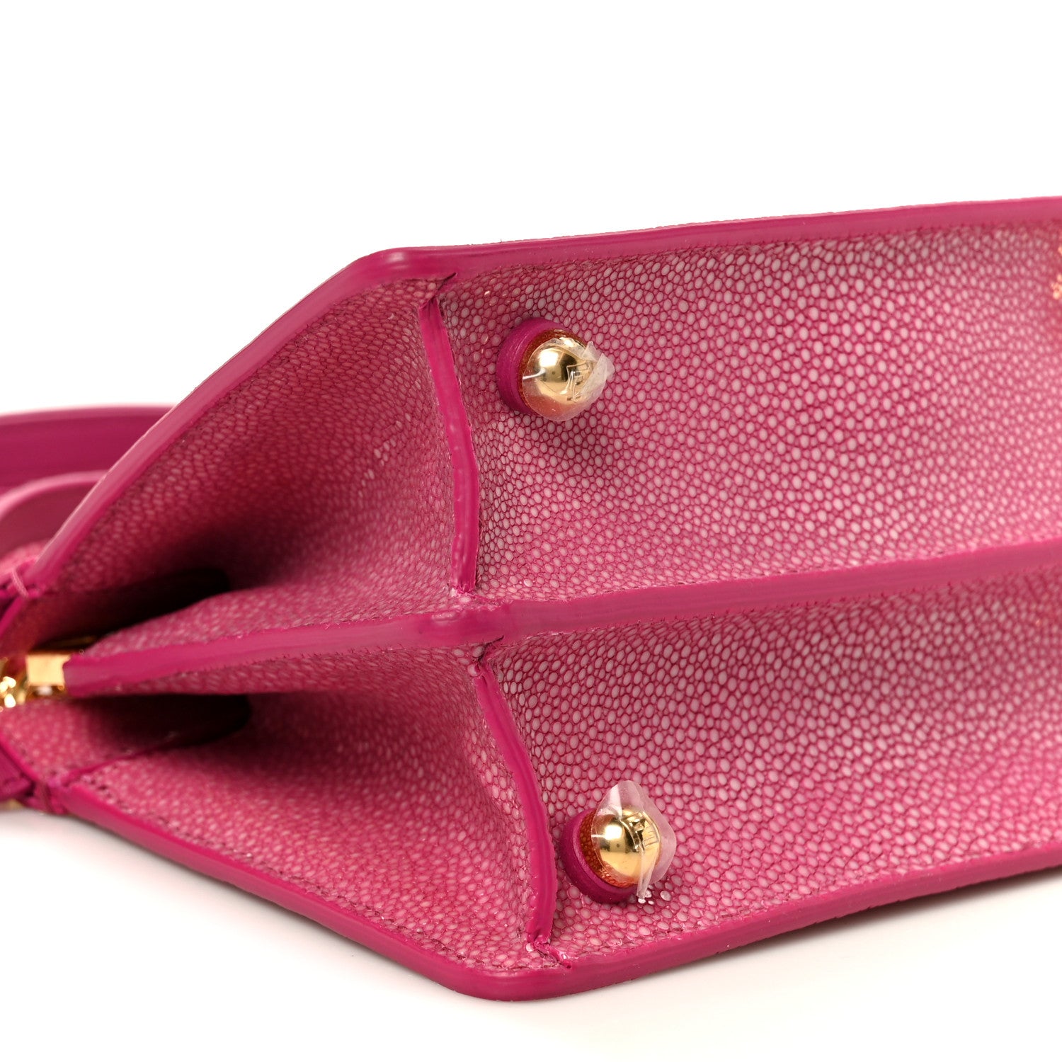 Fendi Stingray Shiny Nappa Petite Peekaboo I SEE U Satchel Ciclamino Pilar 9 of 10