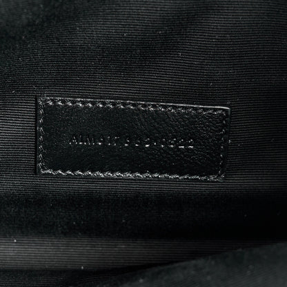 Saint Laurent Grain De Poudre Matelasse Chevron Monogram Envelope Clutch Black 7 of 12