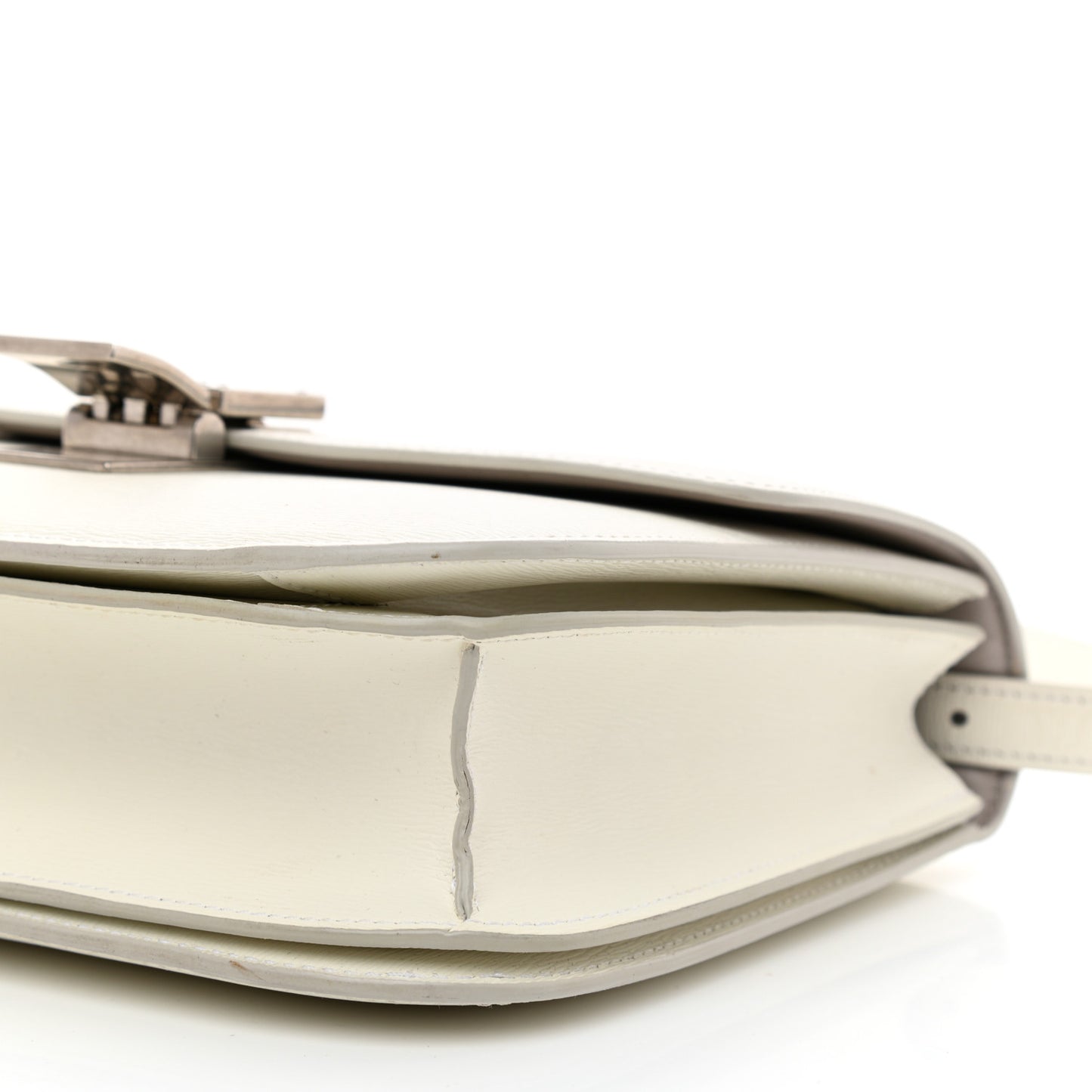 Liege Calfskin Medium Classic Box Flap Bag White