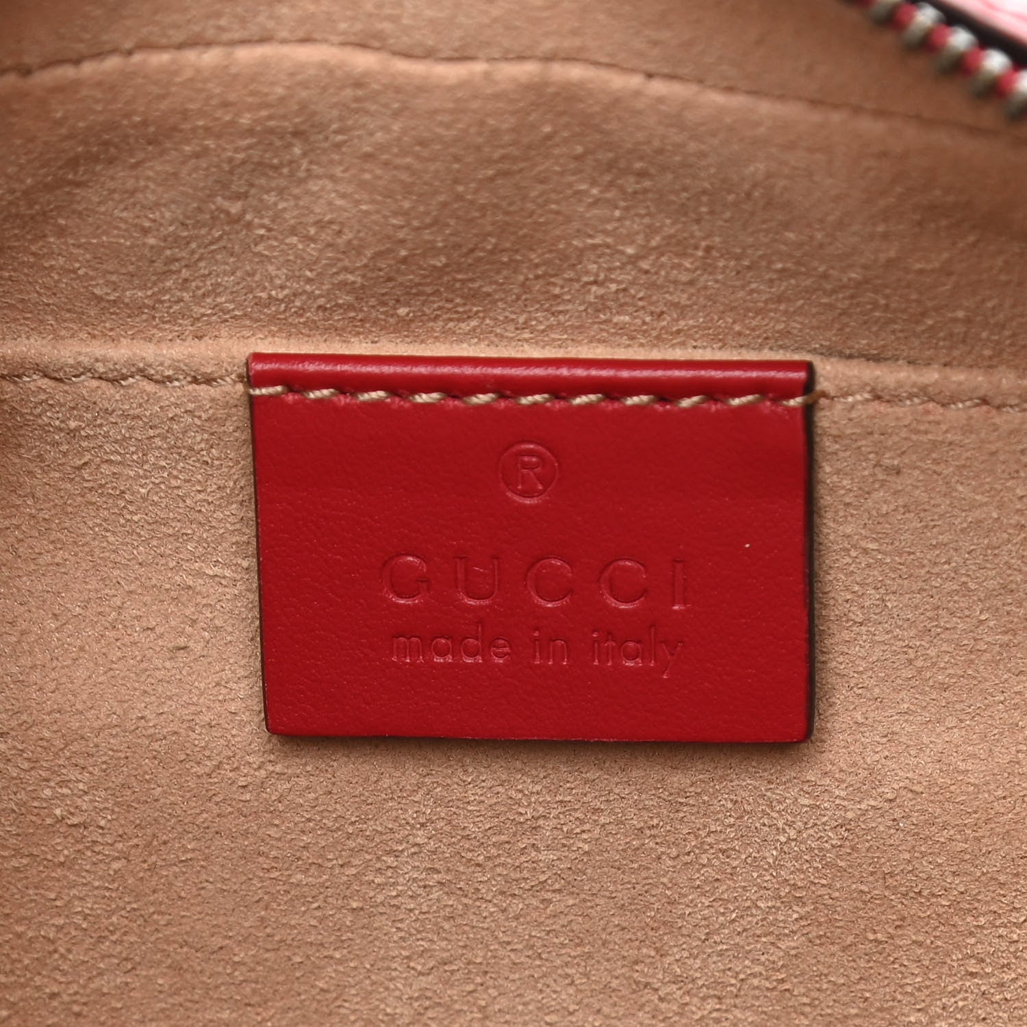 Gucci Calfskin Matelasse Small GG Marmont Chain Shoulder Bag Hibiscus Red 6 of 11