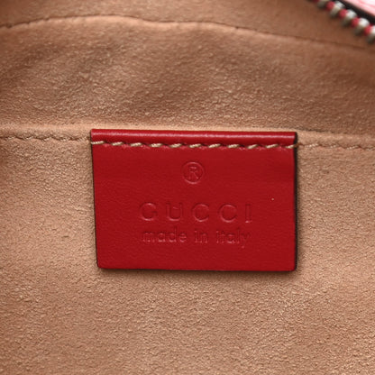 Gucci Calfskin Matelasse Small GG Marmont Chain Shoulder Bag Hibiscus Red 6 of 11