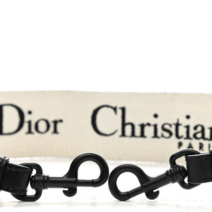 Christian Dior Canvas Embroidered Shoulder Strap Black Ultramatte 3 of 6
