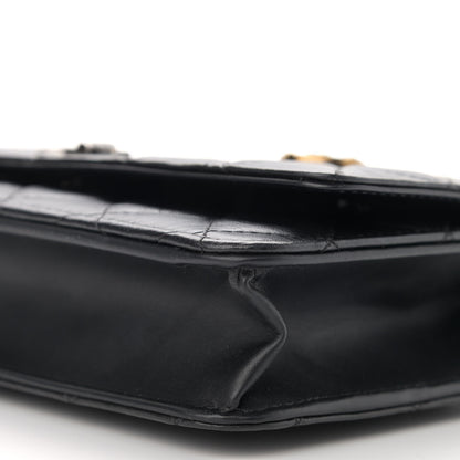 Chanel Aged Calfskin Quilted Lucky Charms 2.55 Reissue Wallet On Chain WOC Black 11 of 11