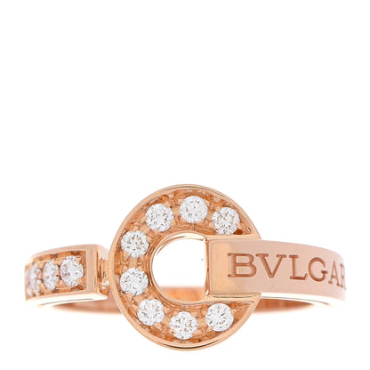 Bulgari 18K Rose Gold Diamond BVLGARI BVLGARI Ring 52 6 1 of 5