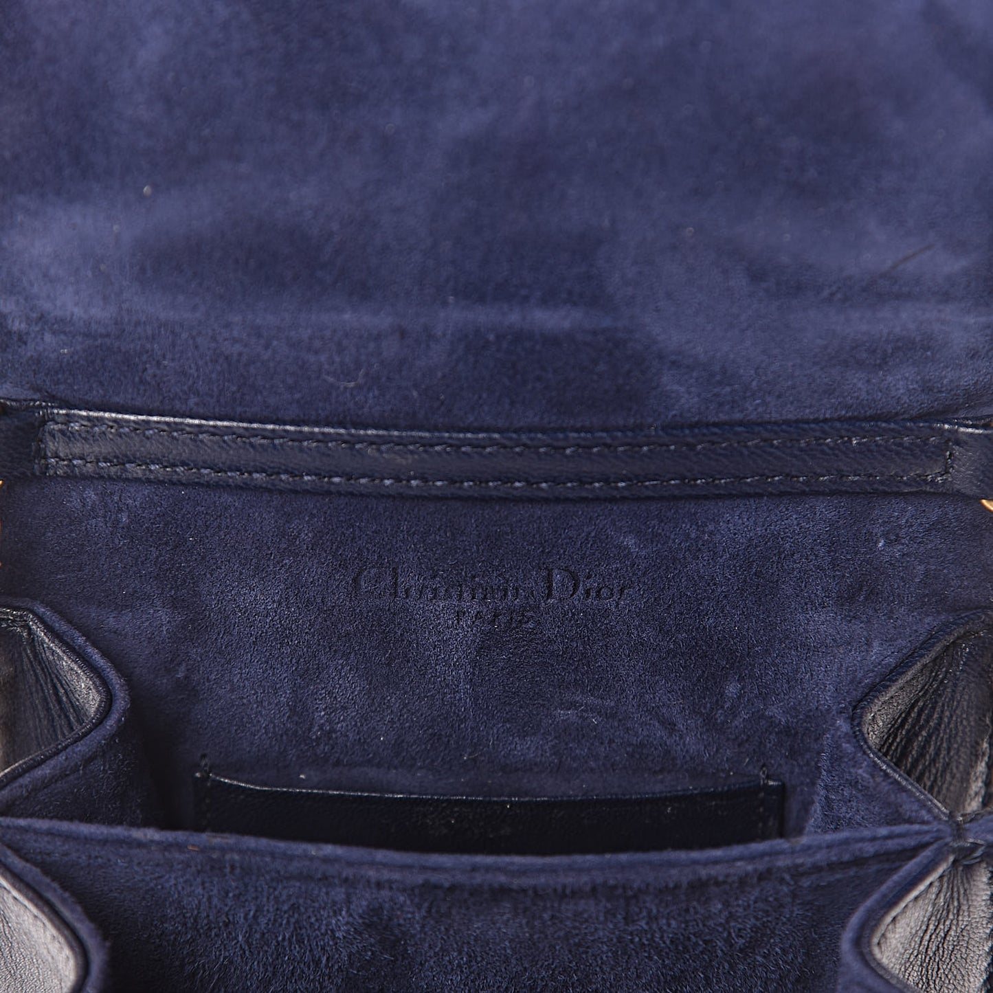 Lambskin Studded Vertical Diorama Indigo