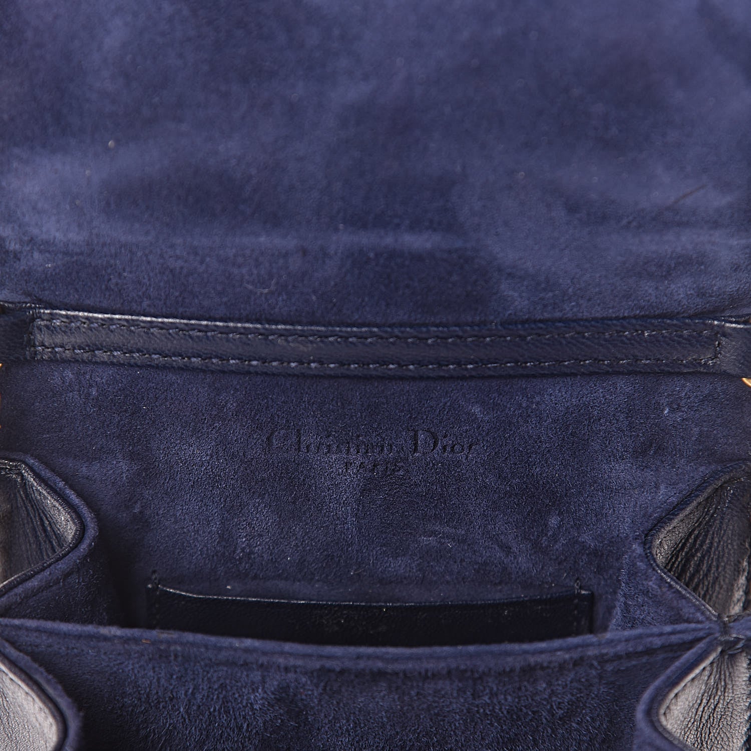 Christian Dior Lambskin Studded Vertical Diorama Indigo 6 of 10