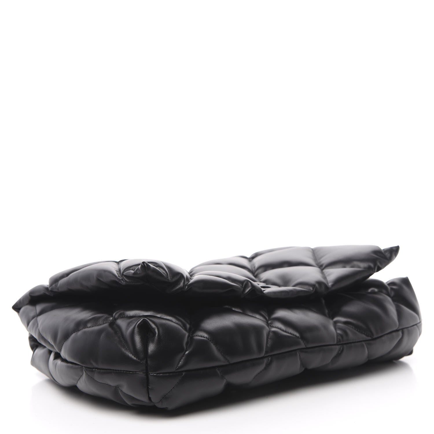 Balenciaga Nappa Calfskin Quilted Touch B Clutch Bag Black 4 of 10