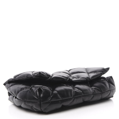 Balenciaga Nappa Calfskin Quilted Touch B Clutch Bag Black 4 of 10