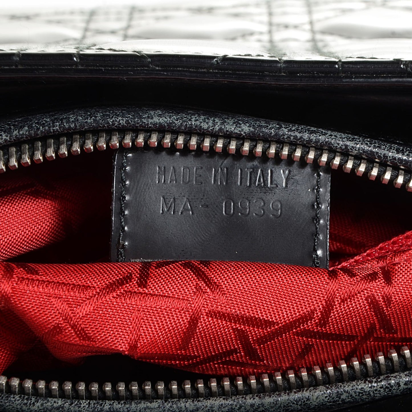 Patent Cannage Medium Lady Dior Black