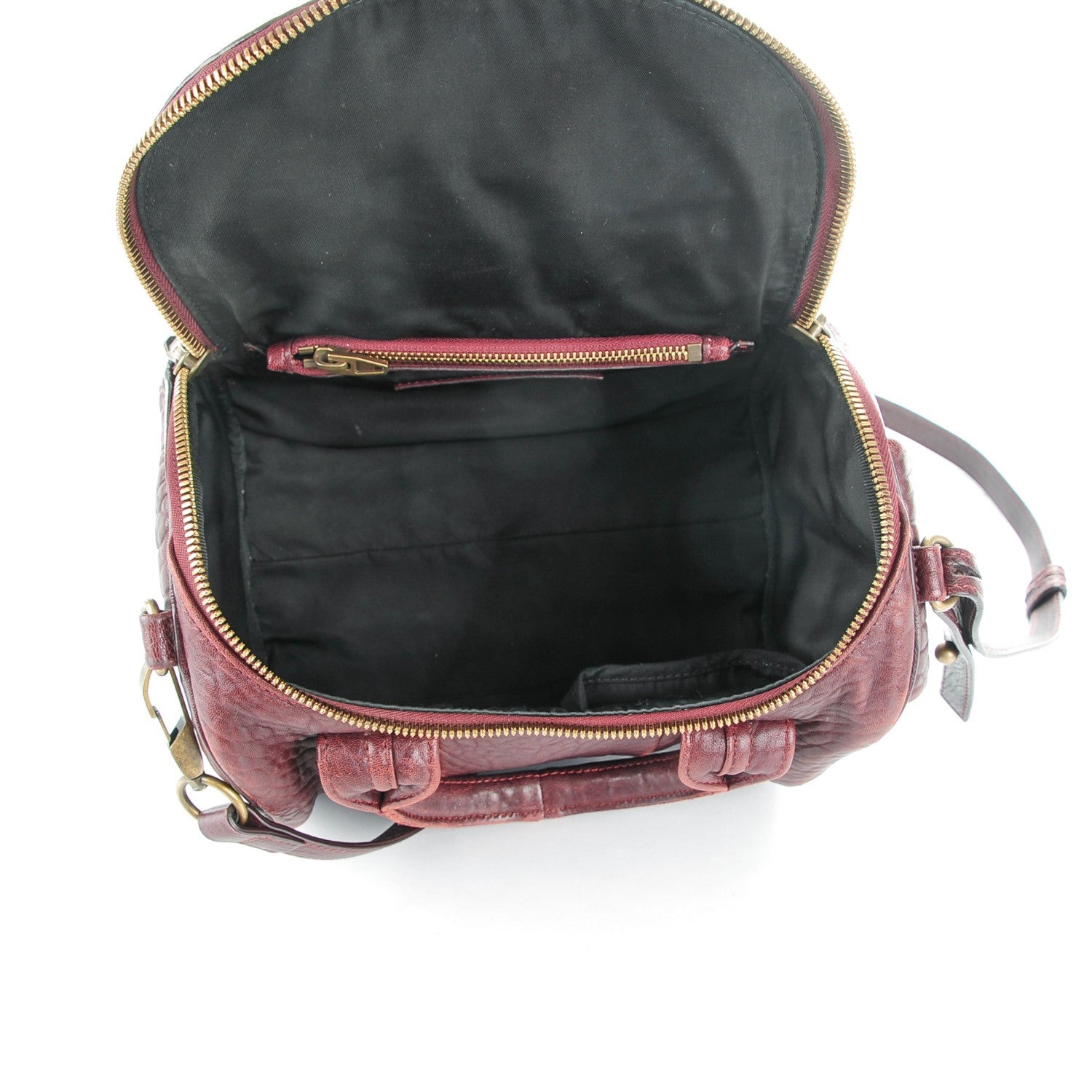 Alexander Wang Pebbled Lambskin Rockie Beet Antique Brass Hardware 5 of 8