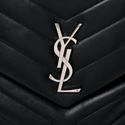 Saint Laurent Calfskin Y Quilted Monogram Medium Loulou Chain Satchel Black 24 of 25