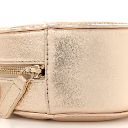 Chanel Metallic Lambskin Quilted Chanel 19 Round Clutch With Chain Gold 9 of 10