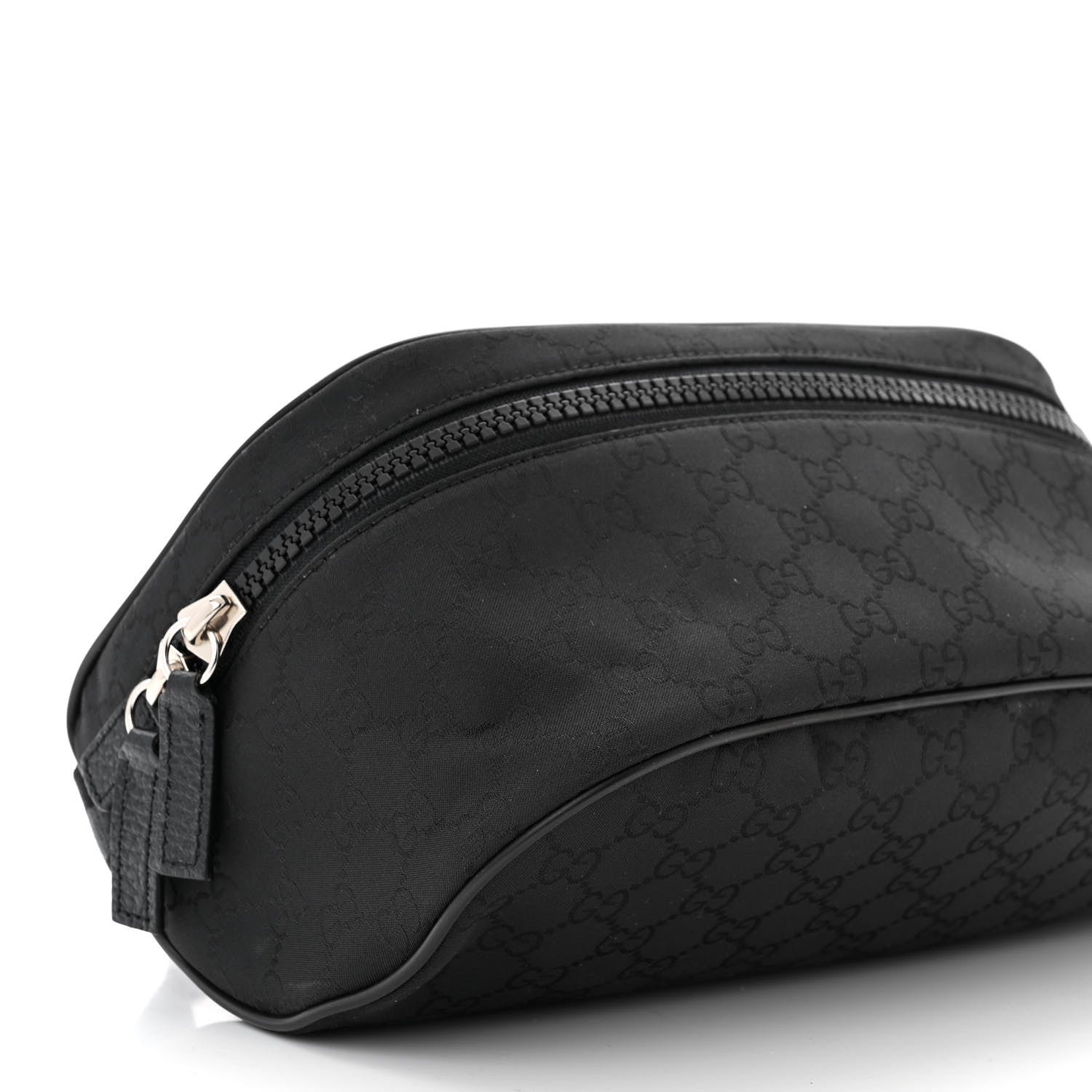 Gucci Nylon Monogram Fanny Pack Belt Bag Black 9 of 10