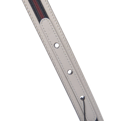 Gucci Calfskin Torchon Double G 20mm Belt 80 32 Off White Blue Red 4 of 5
