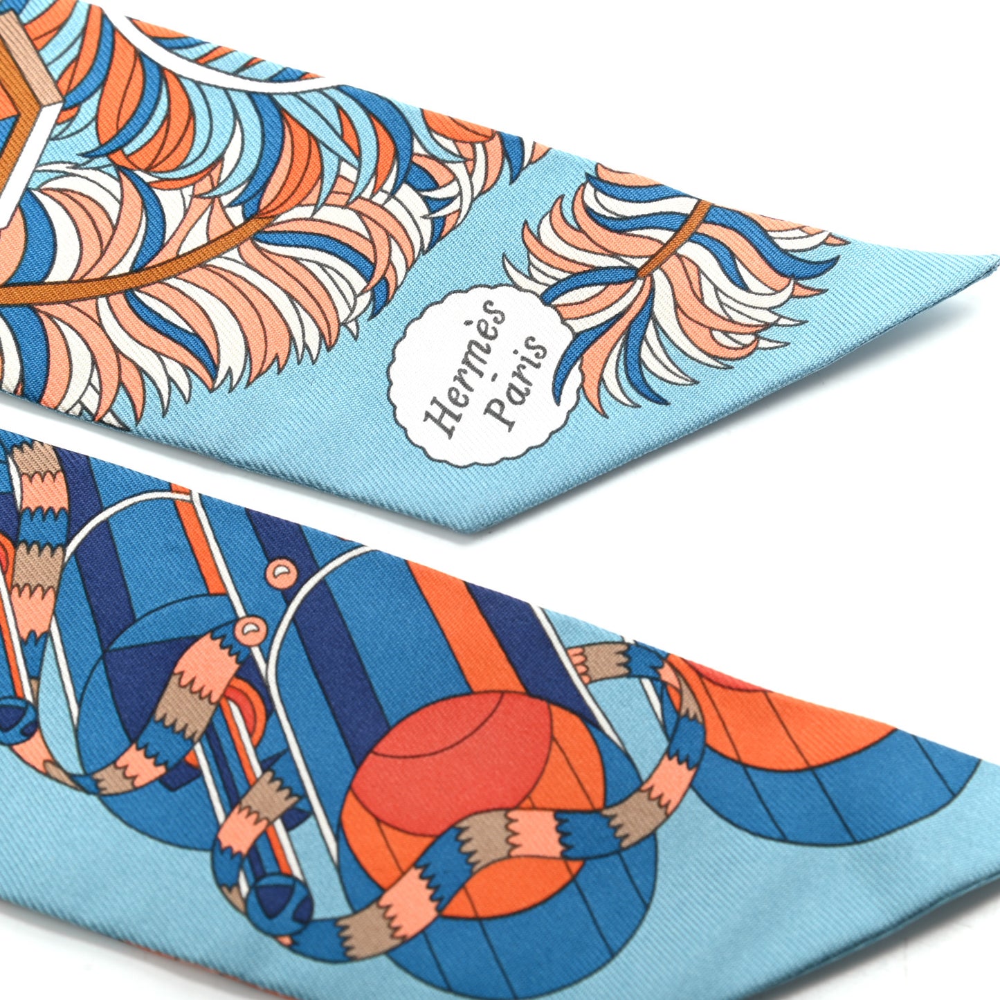Silk De l'Ombrelle Aux Duels Twilly Bleu Potiron Creme